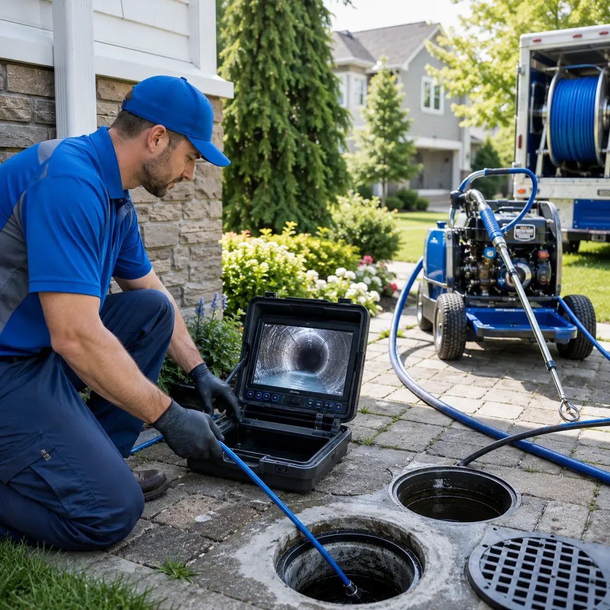 Outdoor drain cleaning professionals serving Lawrence Township, NJ